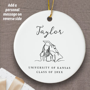 Personalised Graduate Custom Name School Class Of Ceramic Tree Decoration