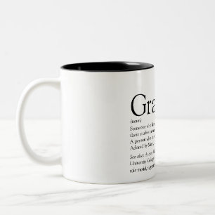 Personalised Graduate Definition Black And White Two-Tone Coffee Mug