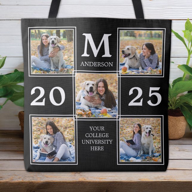 Personalised Graduate Monogram Photo Collage Tote Bag (Creator Uploaded)