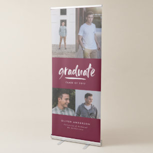 Personalised Graduate Multi Photo Retractable Banner