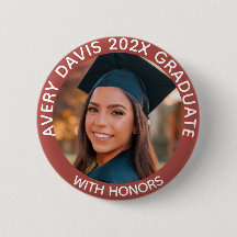 Personalised Graduate Photo Year With Honours Red