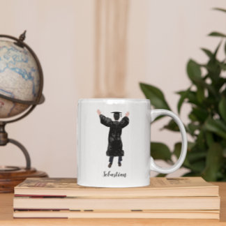 Personalised Graduate Watercolor Boy  Coffee Mug
