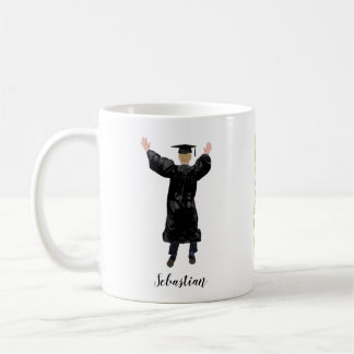 Personalised Graduate Watercolor Boy Coffee Mug