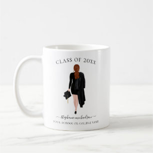 Personalised Graduate Watercolor Girl Coffee Mug