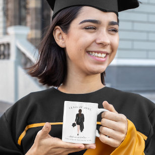 Personalised Graduate Watercolor Girl Coffee Mug