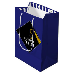 Personalised Graduation Blue Medium Gift Bag