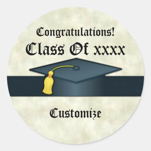 Personalised Graduation Cap Stickers (Front)