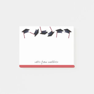 Personalised Graduation Caps Gone Wild Red Post-it Notes