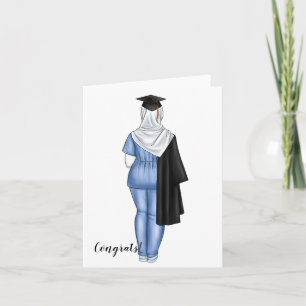 Personalised Graduation Card for Muslim Nurses