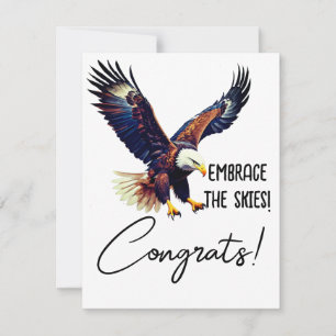 Personalised Graduation Card, Soaring Eagle Design