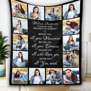 Personalised Graduation Class of 2021 Pictures Fleece Blanket