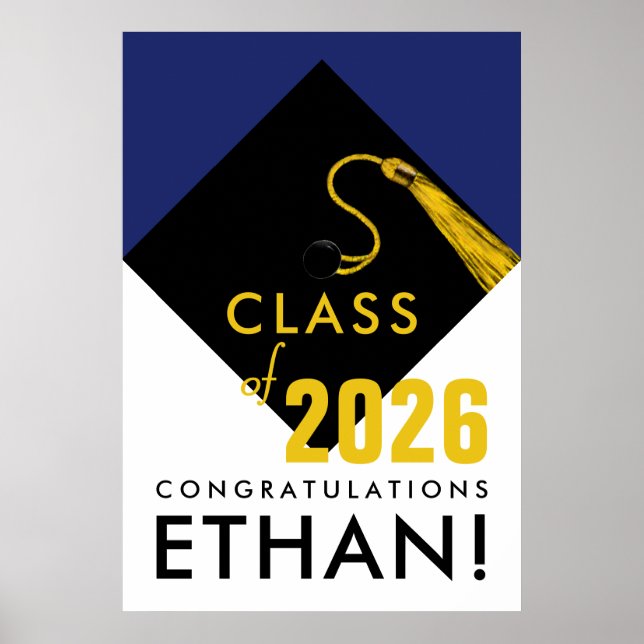 personalised graduation congrats poster (Front)