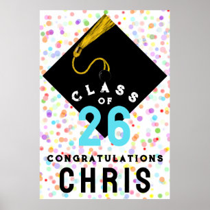 personalised Graduation Congrats Poster