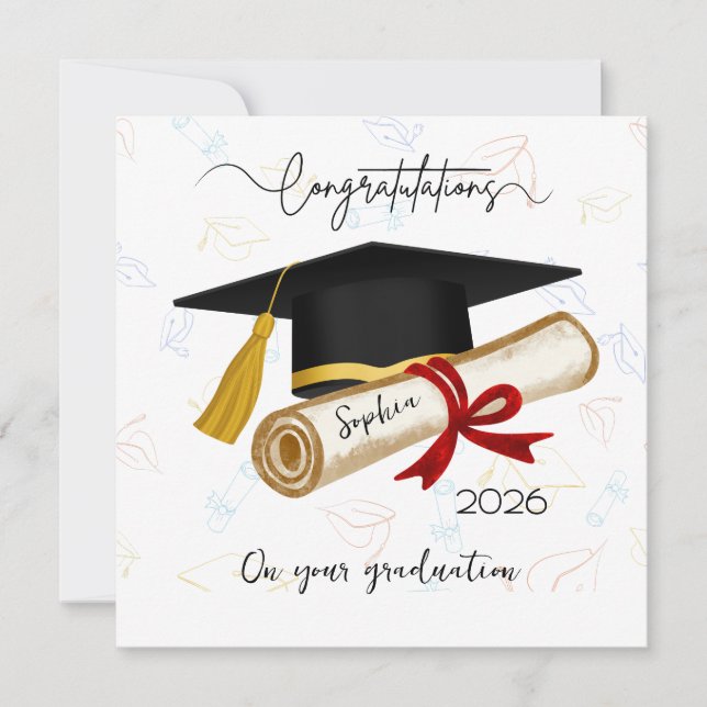 Personalised Graduation Congratulations Card (Front)