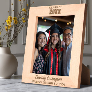 Personalised Graduation Custom Name, School, Year Etched Frames