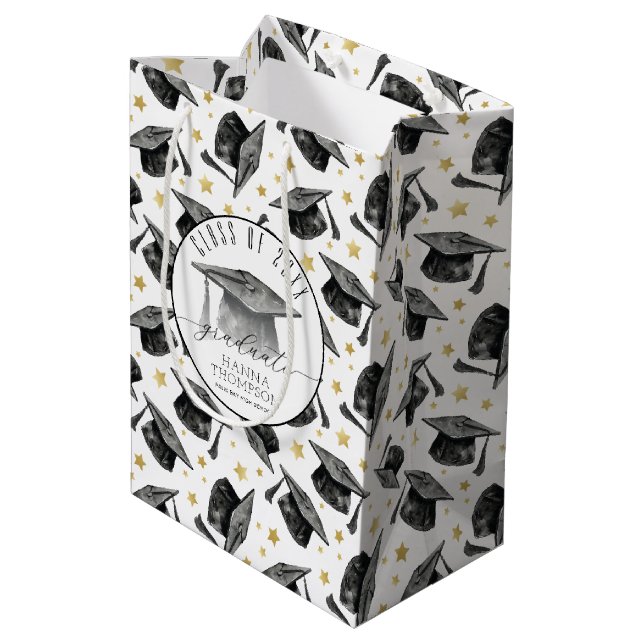 Personalised Graduation Gift Bag Graduate Party (Back Angled)