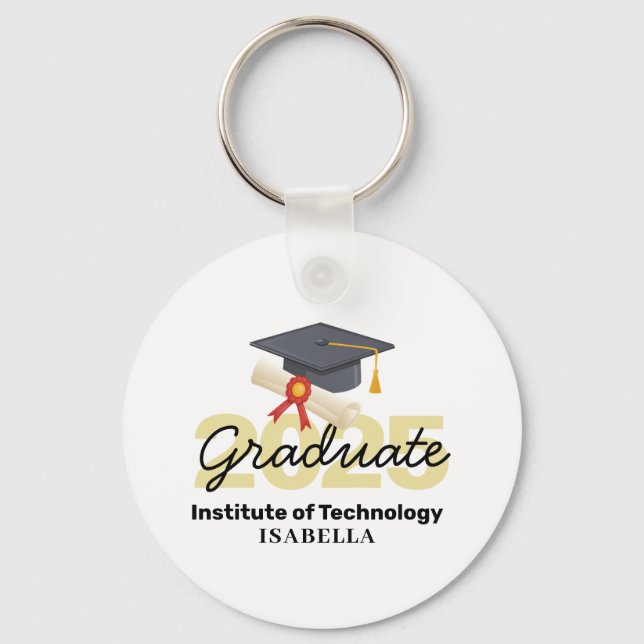 Personalised Graduation Gift - Class of 2025 Key Ring (Front)