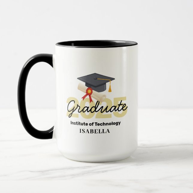 Personalised Graduation Gift - Class of 2025 Mug (Left)