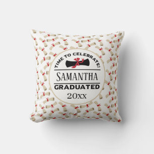 Personalised Graduation Gift   Time To Celebrate Cushion