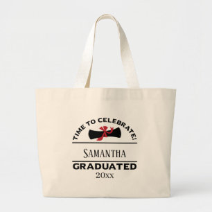 Personalised Graduation Gift Time To Celebrate Large Tote Bag