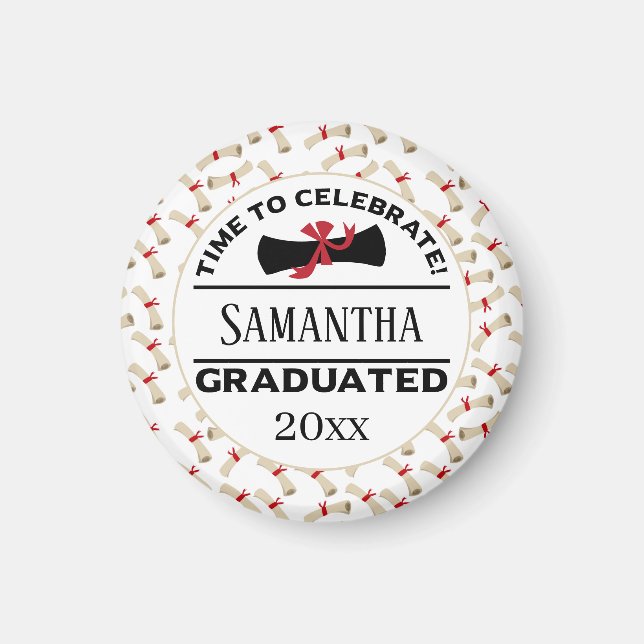 Personalised Graduation Gift | Time To Celebrate Magnet (Front)