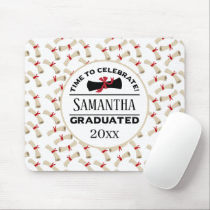 Personalised Graduation Gift Time To Celebrate Mouse Mat