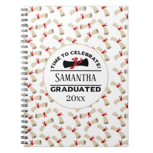 Personalised Graduation Gift   Time To Celebrate Notebook