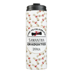 Personalised Graduation Gift Time To Celebrate Thermal Tumbler