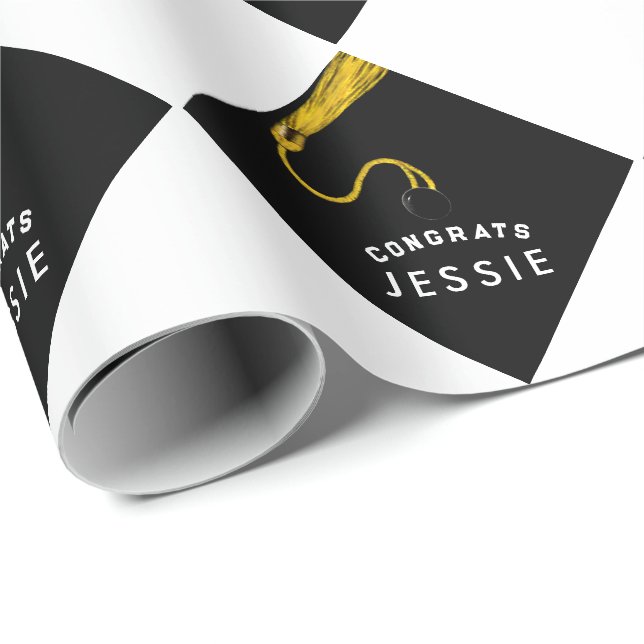 Personalised Graduation Gift Wrapping Paper (Roll Corner)