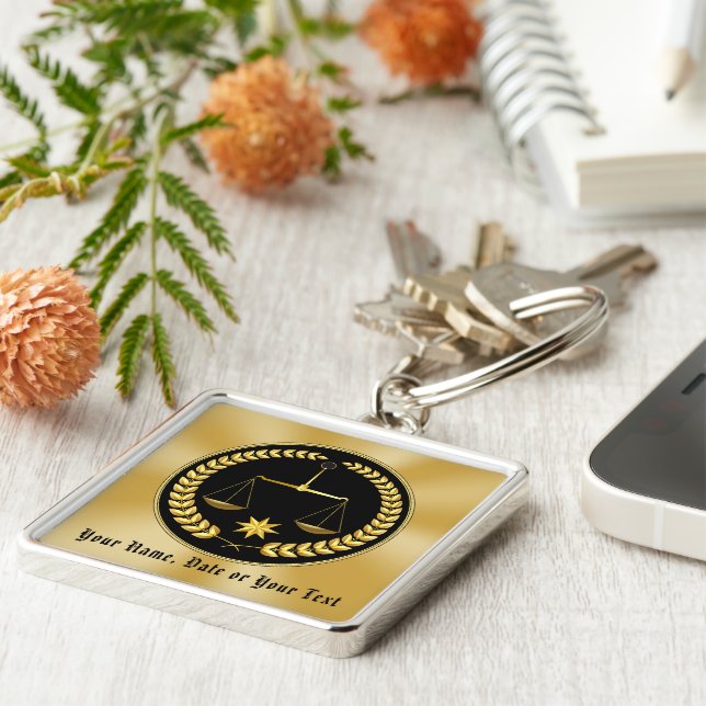 Personalised Graduation Gifts Law School Christmas Key Ring (Side)