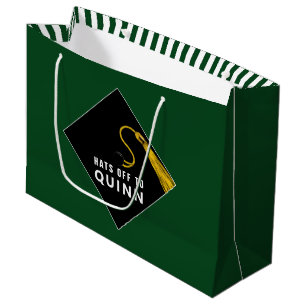 Personalised Graduation Green Large Gift Bag