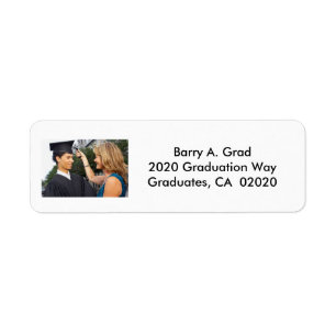 Personalised Graduation Invitation Return Address