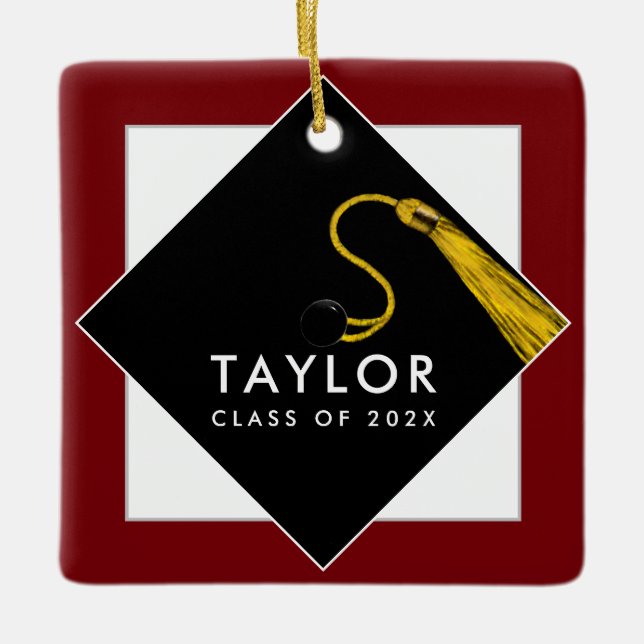 Personalised Graduation Keepsake Ceramic Ornament (Front)