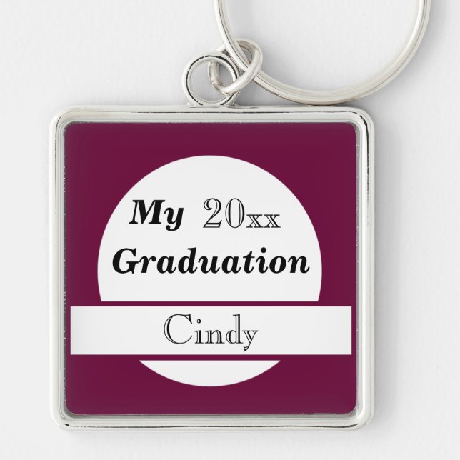 Personalised Graduation Keepsakes Key Ring (Front)