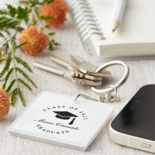 Personalised Graduation Keychain – Custom Name & C