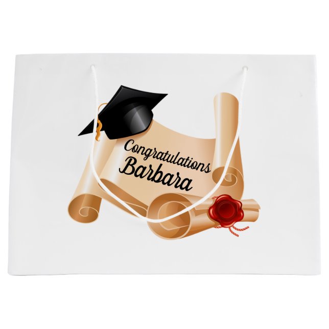 Personalised Graduation  Large Gift Bag (Front)