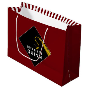 Personalised Graduation Maroon Large Gift Bag