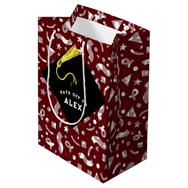 Personalised Graduation Medium Gift Bag (Back Angled)