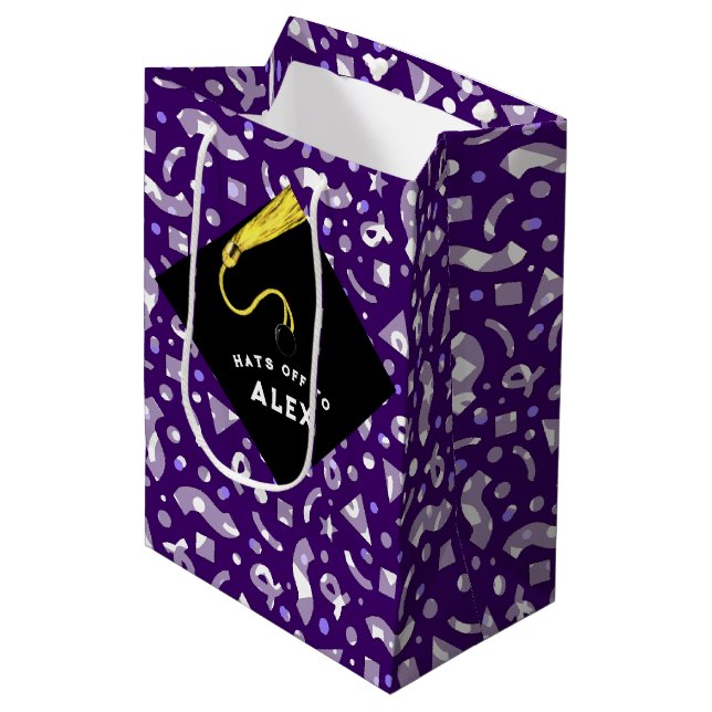 Personalised Graduation Medium Gift Bag (Front Angled)