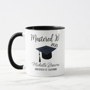 Personalised Graduation Mug, Mastered It 2025 Mug, Mug
