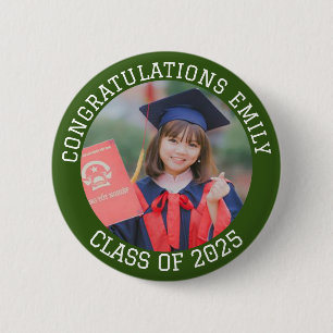 Personalised Graduation Name Age class of 2025 6 Cm Round Badge