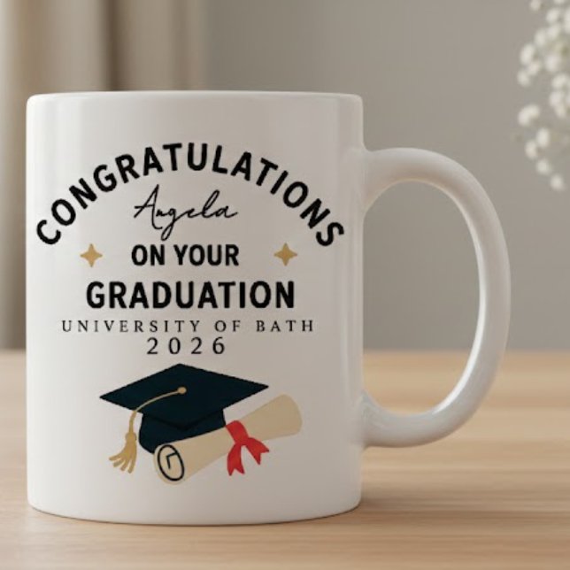 Personalised Graduation Name Custom University Mug (Creator Uploaded)