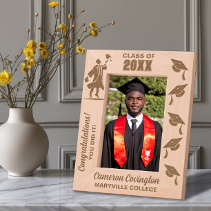 Personalised Graduation Name, School/College, Year Etched Frames