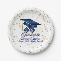 Personalised Graduation Party Blue & Gold 20XX