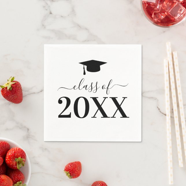Personalised Graduation Party Class of 2025 Grad Napkin (Insitu)