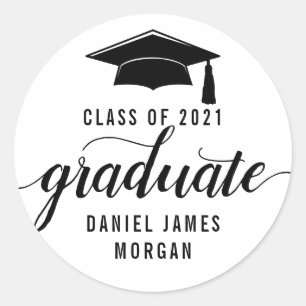 Personalised Graduation Party Classic Round Sticker