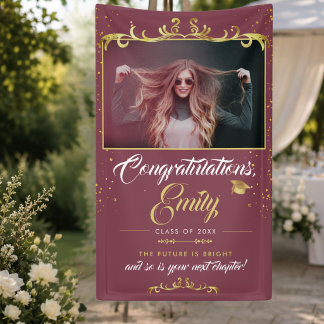 Personalised Graduation Party Graduate Photo Banner
