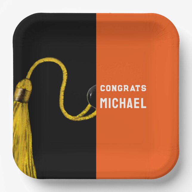 Personalised Graduation Party Paper Plates (Front)