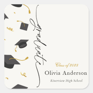 Personalised Graduation Party Square Sticker