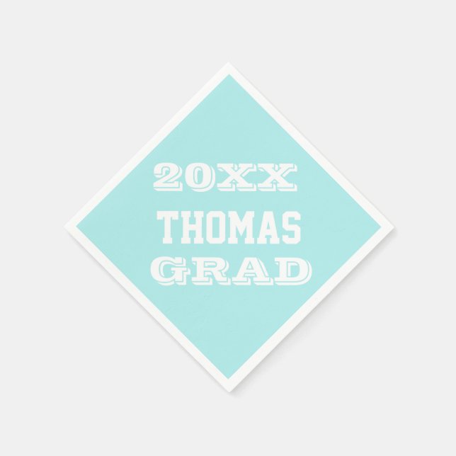 Personalised Graduation Party Supplies Napkins (Corner)